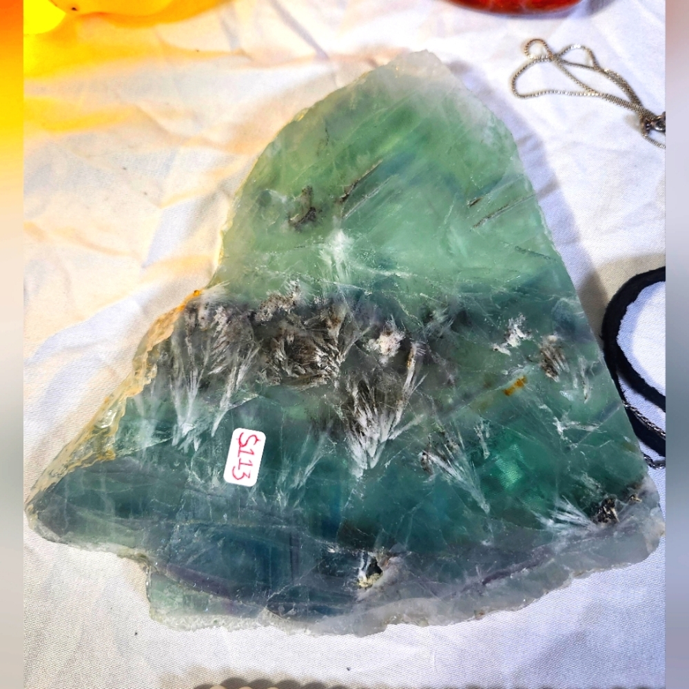 Fluorite Crystal Slab